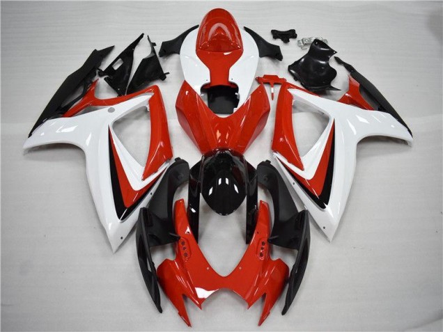 Beste GSXR 600 / 750 K6 2006-2007 Verkleidungen - Rot Schwarz
