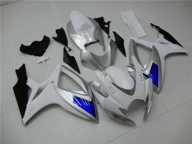 Beste GSXR 600 / 750 K6 2006-2007 Verkleidung - Weiß Blau