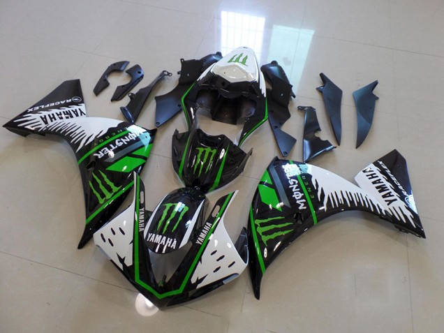Beste R1 2009-2011 Verkleidungen - Weiß Grün Big Monster
