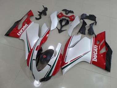 Beste Ducati 1199 2011-2014 Verkleidung - Weiß Rot